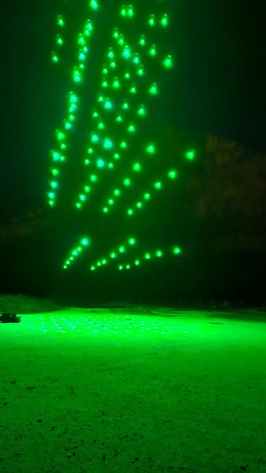Zelena drone light show formacija za evente i festivale u Hrvatskoj